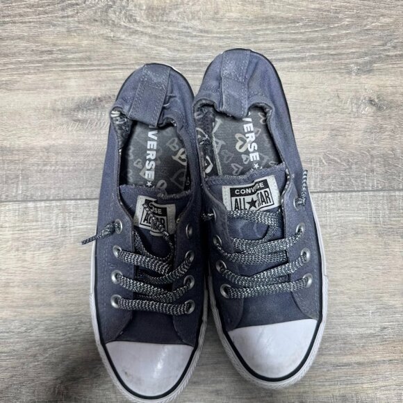 Converse Shoreline Gray Canvas Sneakers Women's Size 8 - Picture 2 of 7